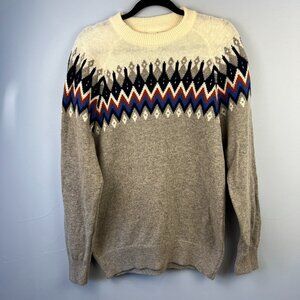 Label of Graded Goods L.O.G.G. H&M‎ Mens Jacquard Wool Blend Knit Sweater Size S